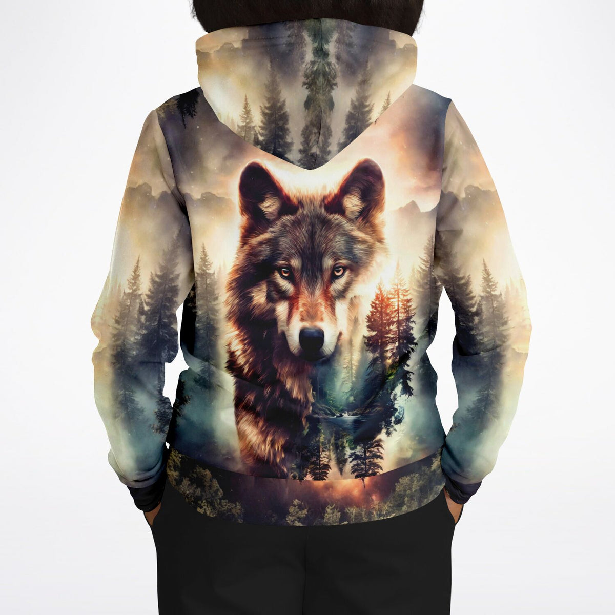 Dreamer Hoodie Geist des Waldes mit Wolf-Motiv, perfekt passend zu unseren Malen nach Zahlen und Diamond Painting Sets