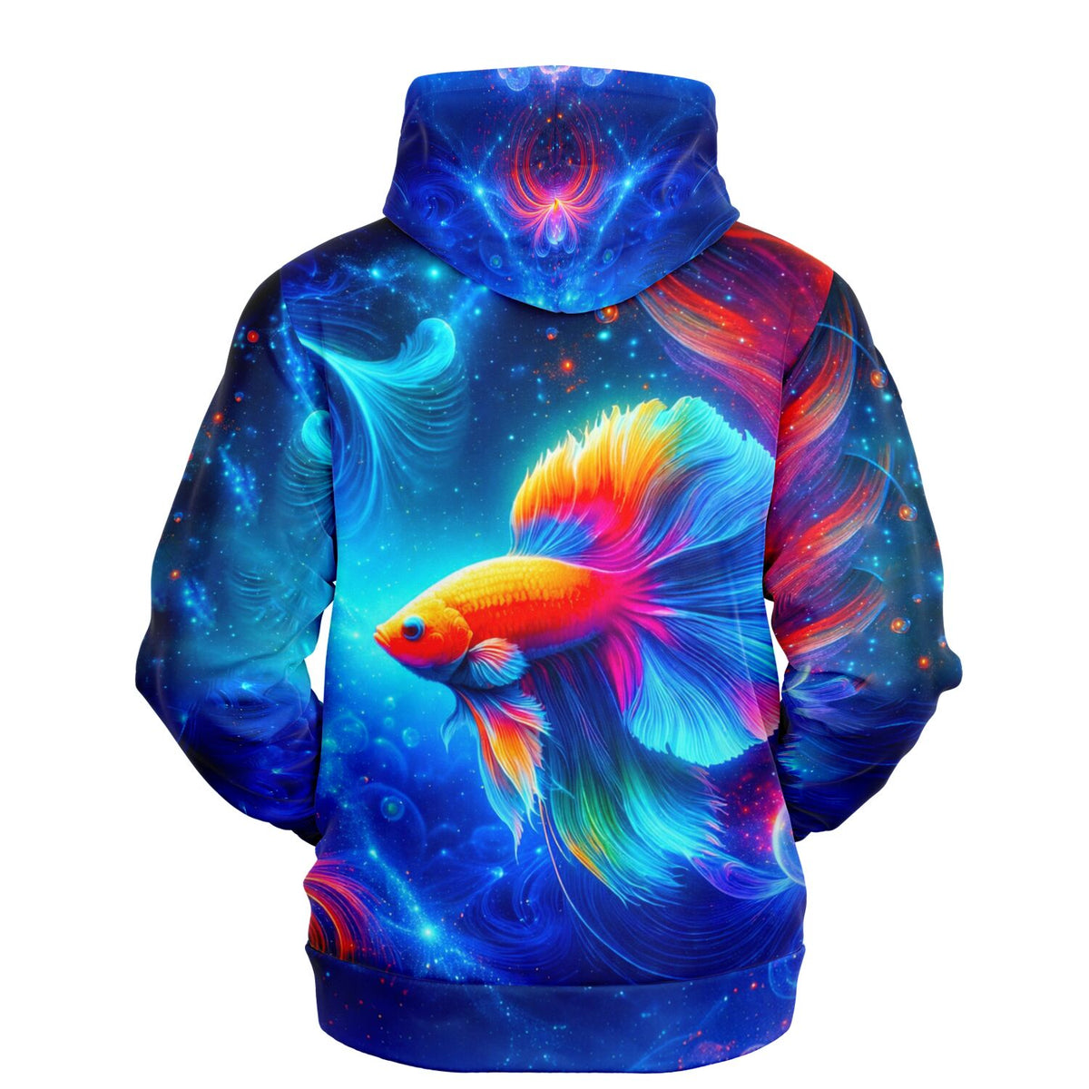 Dreamer Hoodie mit farbenfrohem Kampffisch im Unterwasser-Look – ideal für Fans von Diamond Painting und Malen nach Zahlen