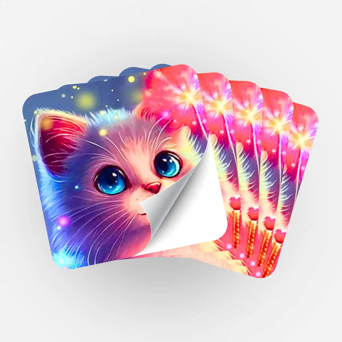 5er-Set Zauberkätzchen Aufkleber für Diamond Painting Zubehör zur Organisation deiner Bastelmotive