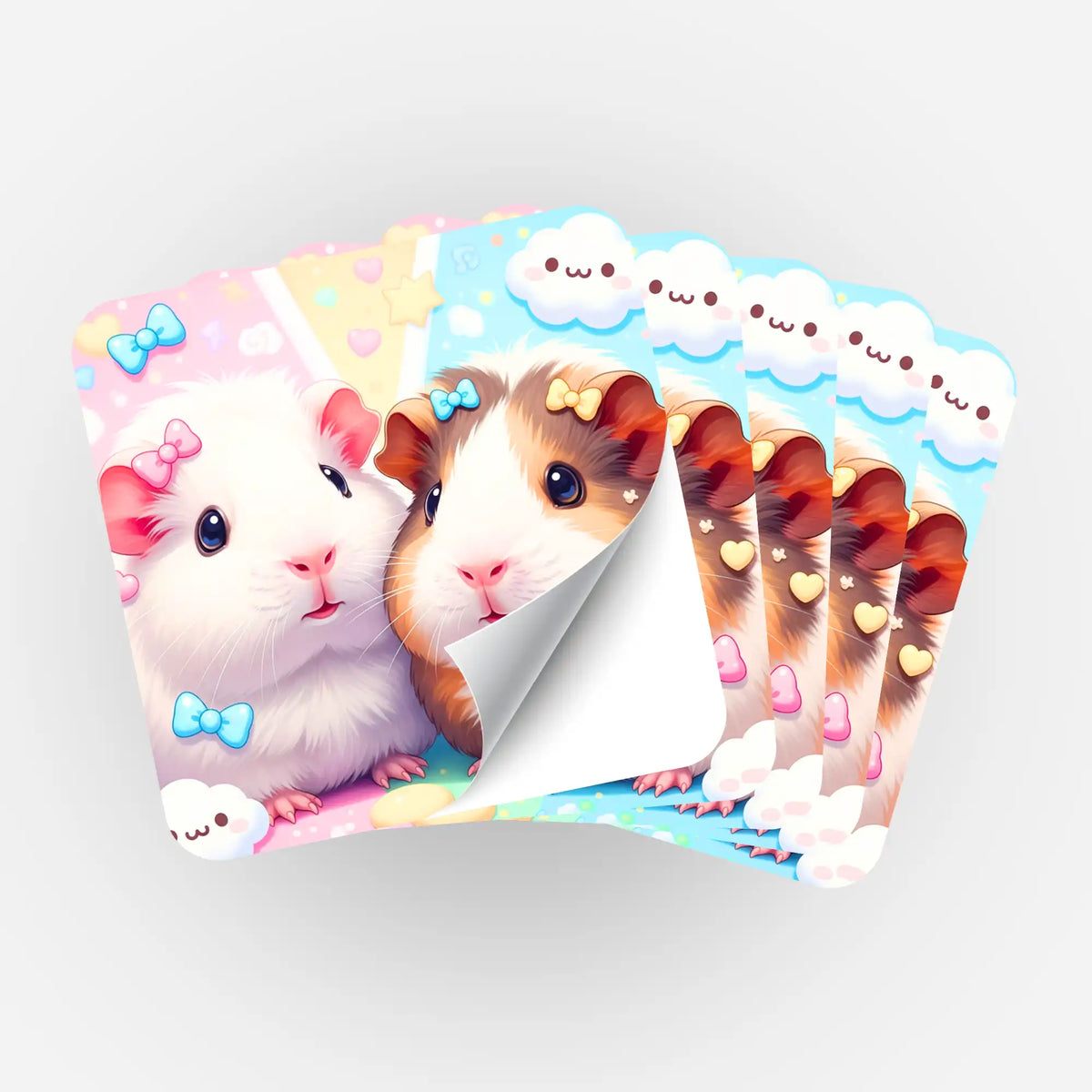 5er-Set Maggie und Moritz Aufkleber für Diamond Painting Organisation mit niedlichen Meerschweinchen-Motiven