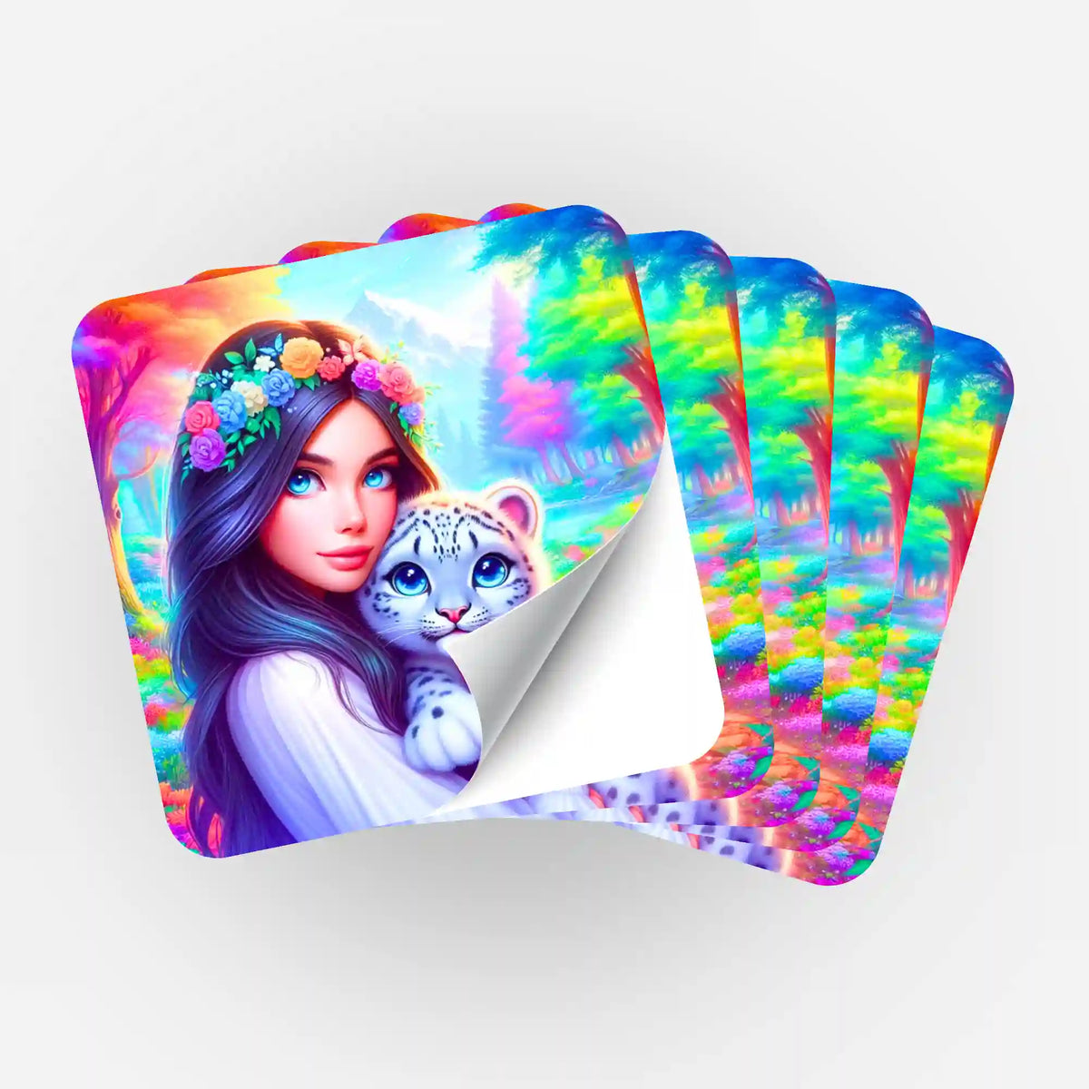 Fünfer-Set Amira's Paradies Aufkleber für Diamond Painting und Malen nach Zahlen Organisation in buntem Fantasy-Design