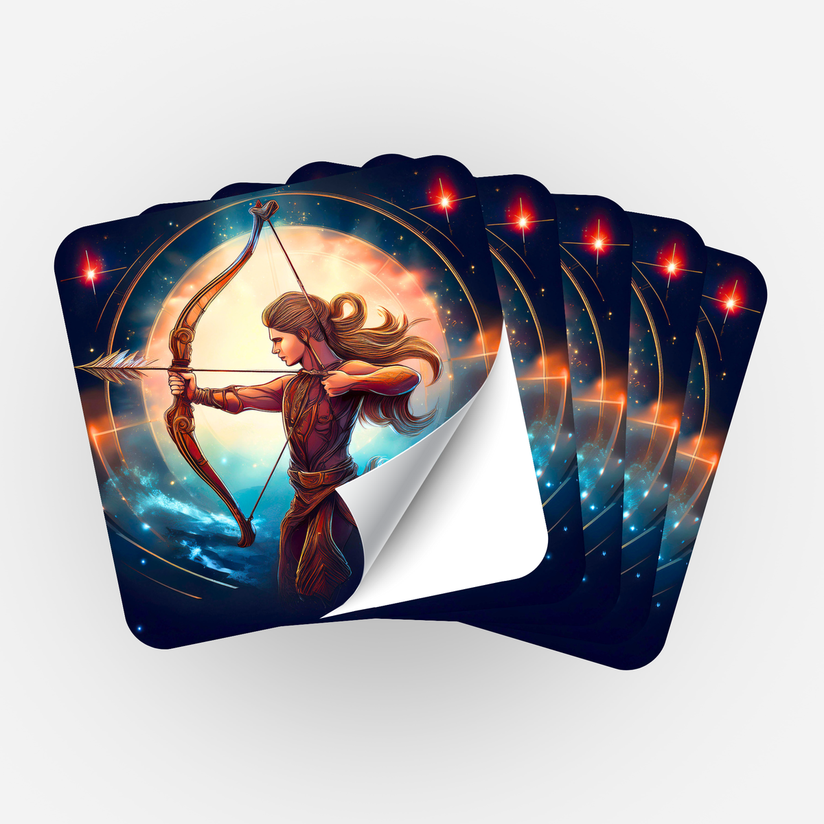 5er-Set Sticker Sternzeichen Schütze für Diamond Painting Zubehör und Organisation
