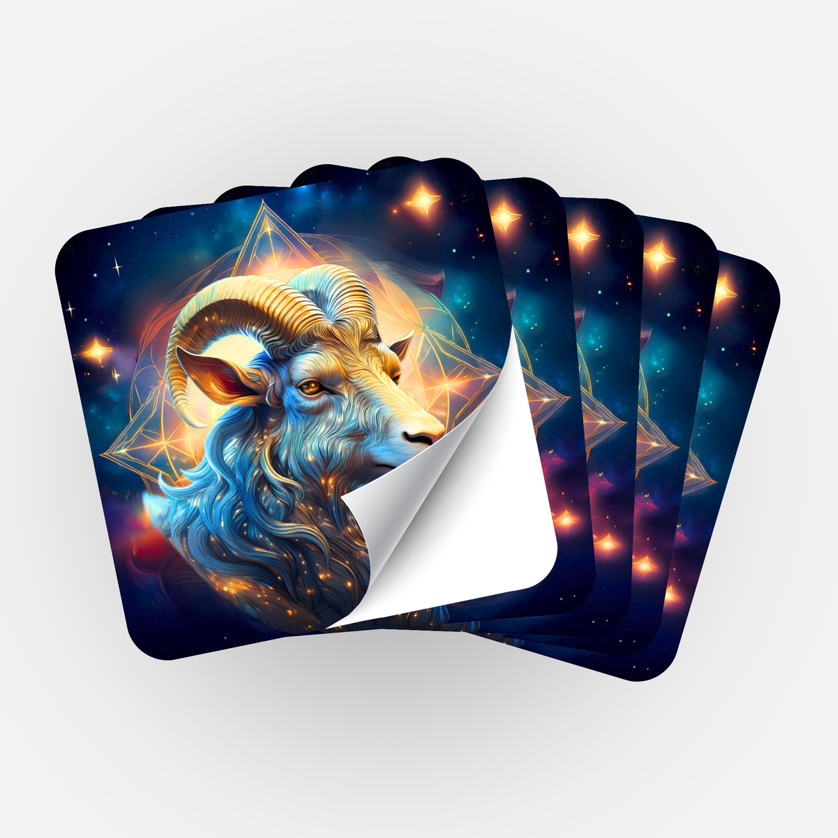 5er-Set Sticker Sternzeichen Steinbock für Diamond Painting Zubehör und Organisation