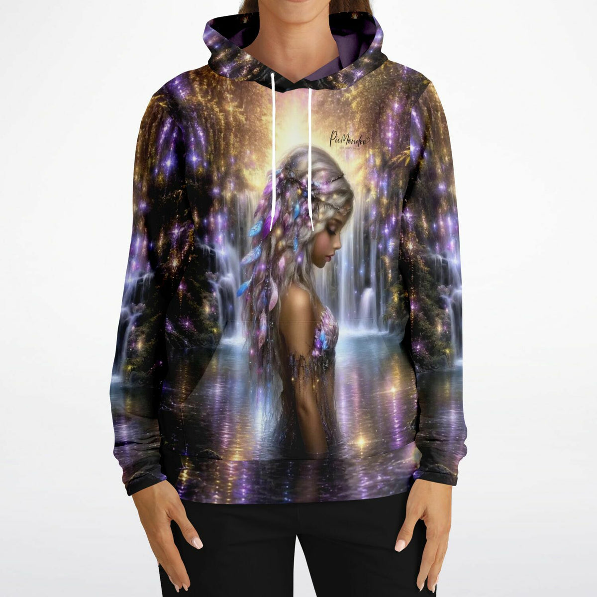 Dreamer Hoodie Elysias Lied mit magischem Wald-Motiv als All-Over-Print für Fans von Diamond Painting und Kunst.