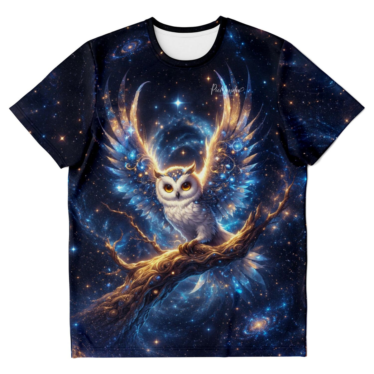 T-Shirt mit Eulen-Motiv im Galaxie-Design. Fantastische Weltraum-Optik, passend zu Diamond Painting und Malen nach Zahlen.