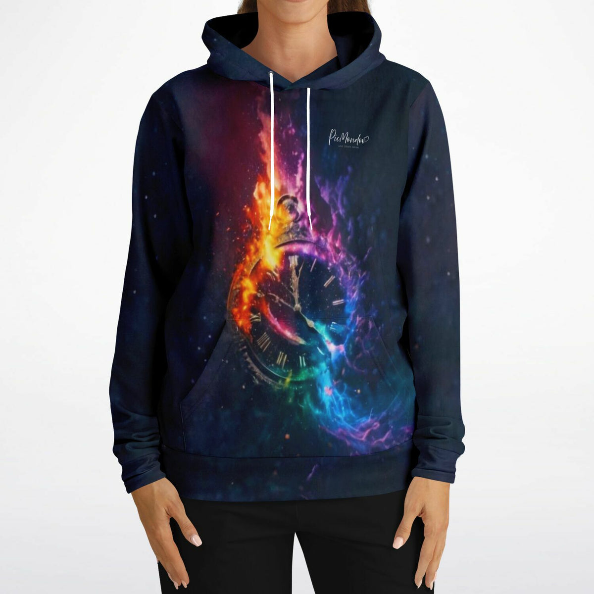 Dreamer Hoodie mit farbenfrohem Time-of-Magic-Moments-Design, inspiriert durch Diamond Painting Kunstwerke.