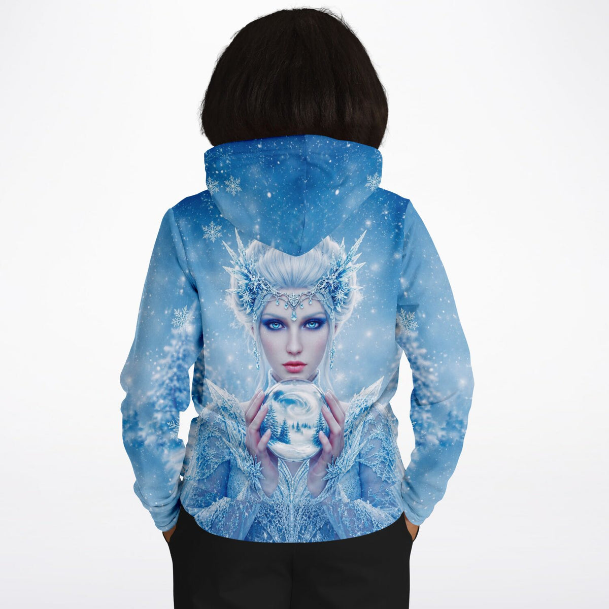 Dreamer Hoodie mit Eiskönigin Motiv, blaues Design mit Kristallkugel für Fans von Diamond Painting und Malen nach Zahlen