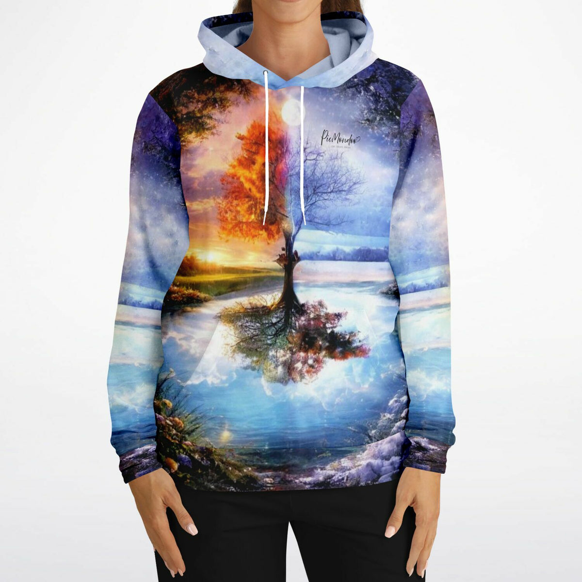 Hoodie mit Motiv Baum der 4 Jahreszeiten, bekannt aus unseren Diamond Painting und Malen nach Zahlen Kollektionen