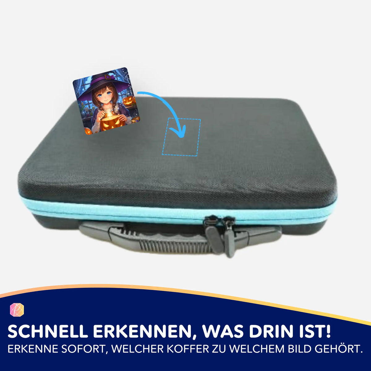 Little Sabrina Aufkleber zur Organisation von Diamond Painting Zubehör und Koffern für kreative Hobby-Projekte.