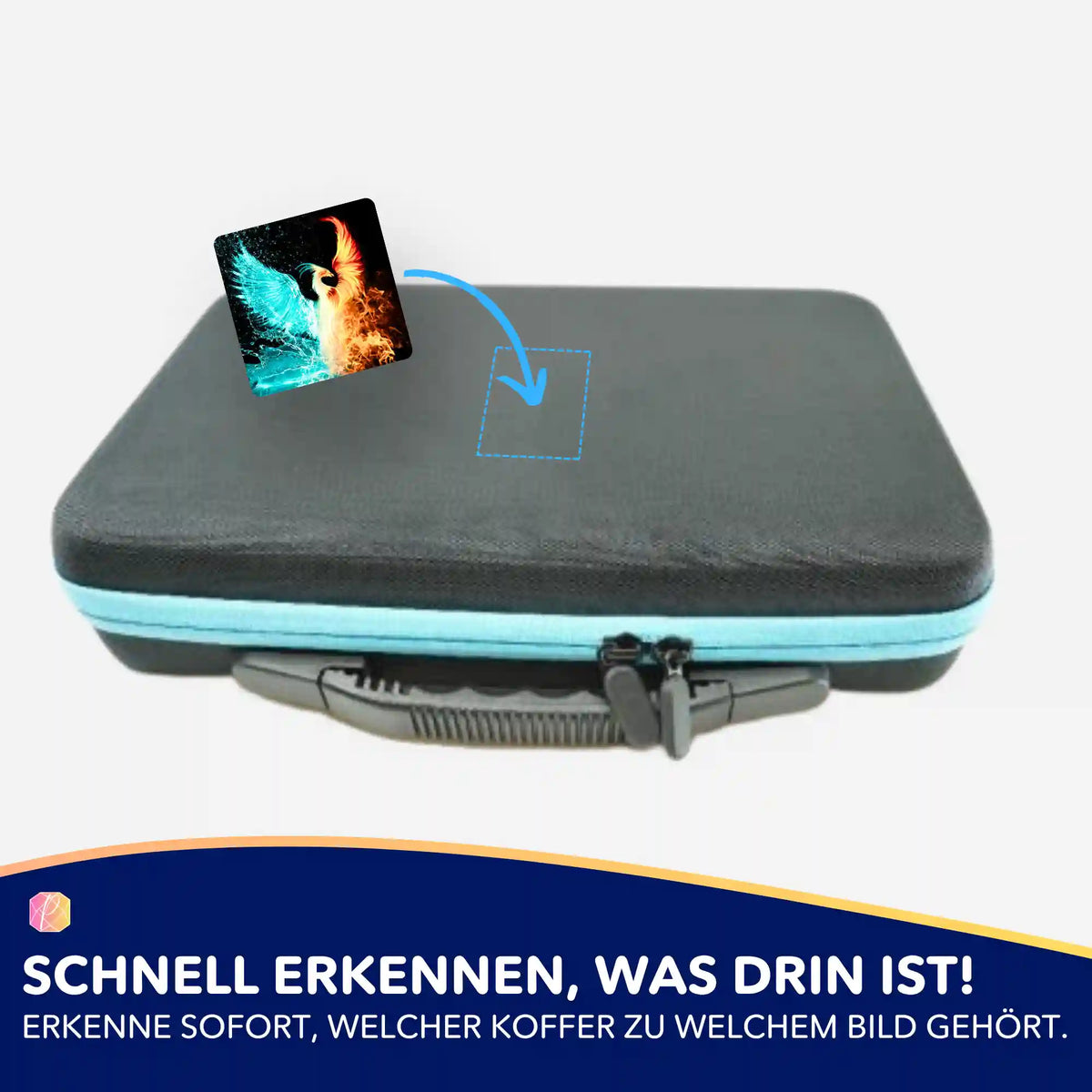 Phönix Aufkleber für Diamond Painting Koffer zur Sortierung von Sets und Zubehör bei Picmondoo