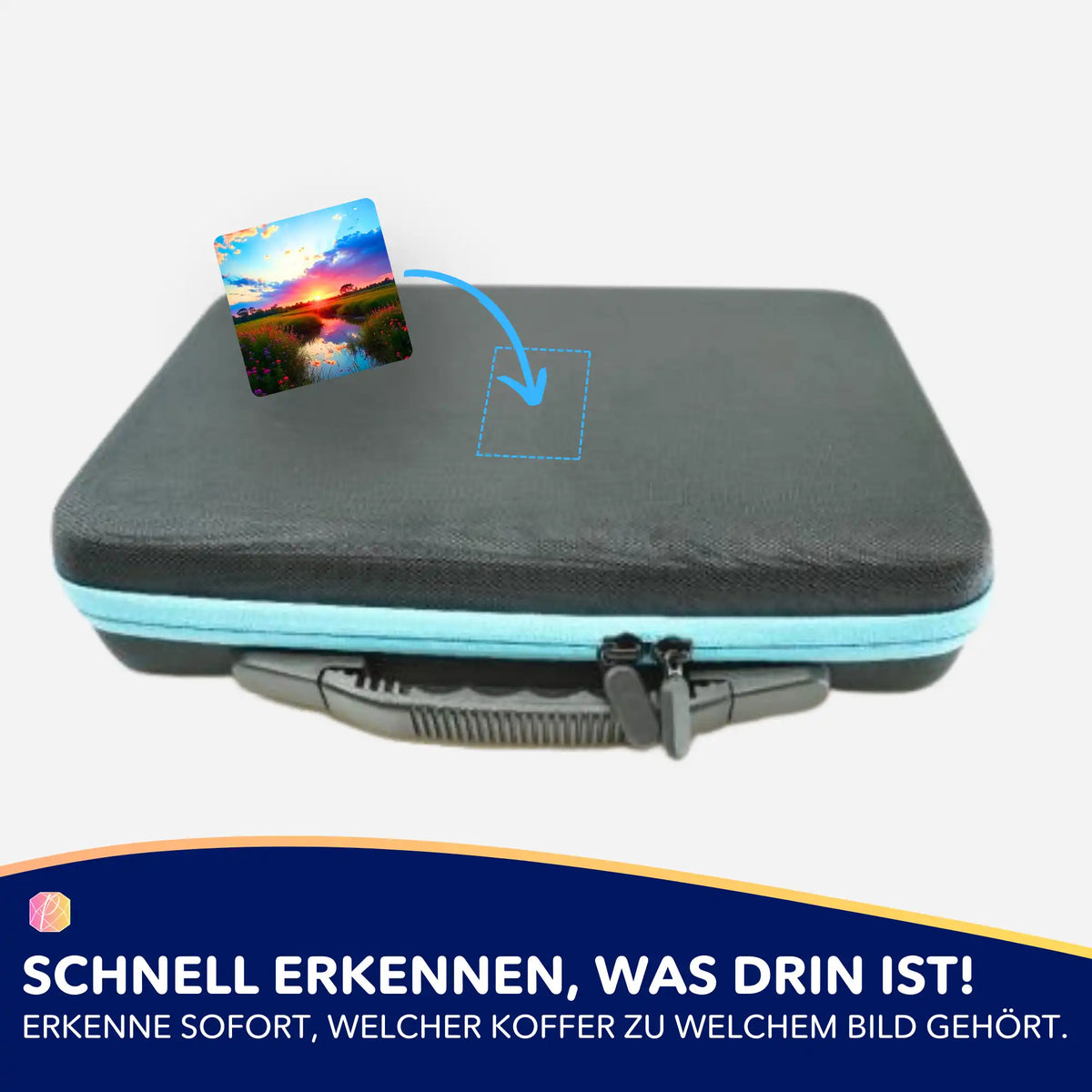 Picmondoo Aufkleber Set Morgenrot zur Organisation von Diamond Painting Koffern und Zubehör