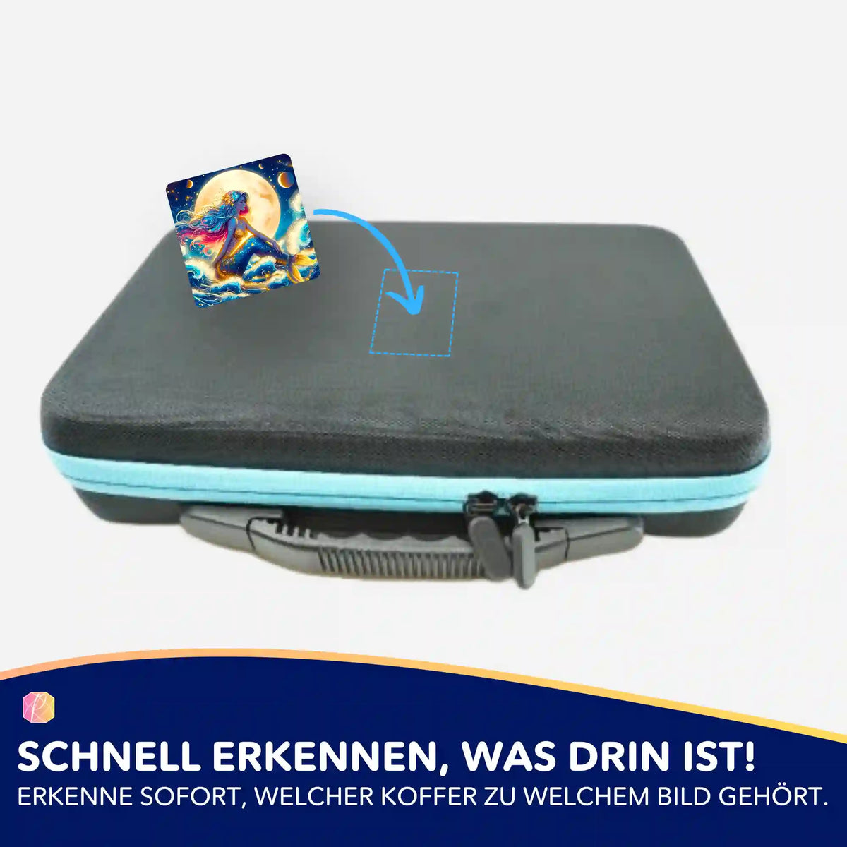 Picmondoo Meerjungfrau Aufkleber zur Organisation von Diamond Painting Koffern und Zubehör