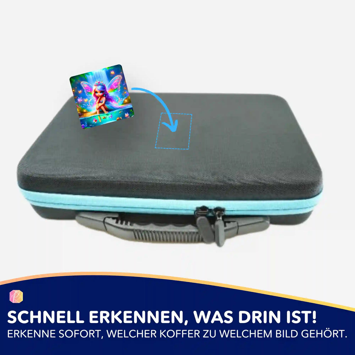 5er-Set Aufkleber für Diamond Painting Koffer zur Organisation von Motiven wie Entspannung am Elfenteich