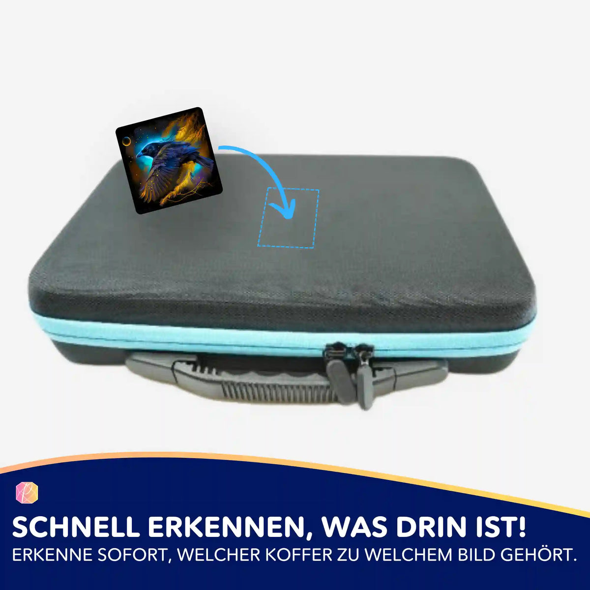 Hexenrabe Aufkleber für Diamond Painting Koffer zur Kennzeichnung deines Diamanten Painting Zubehörs