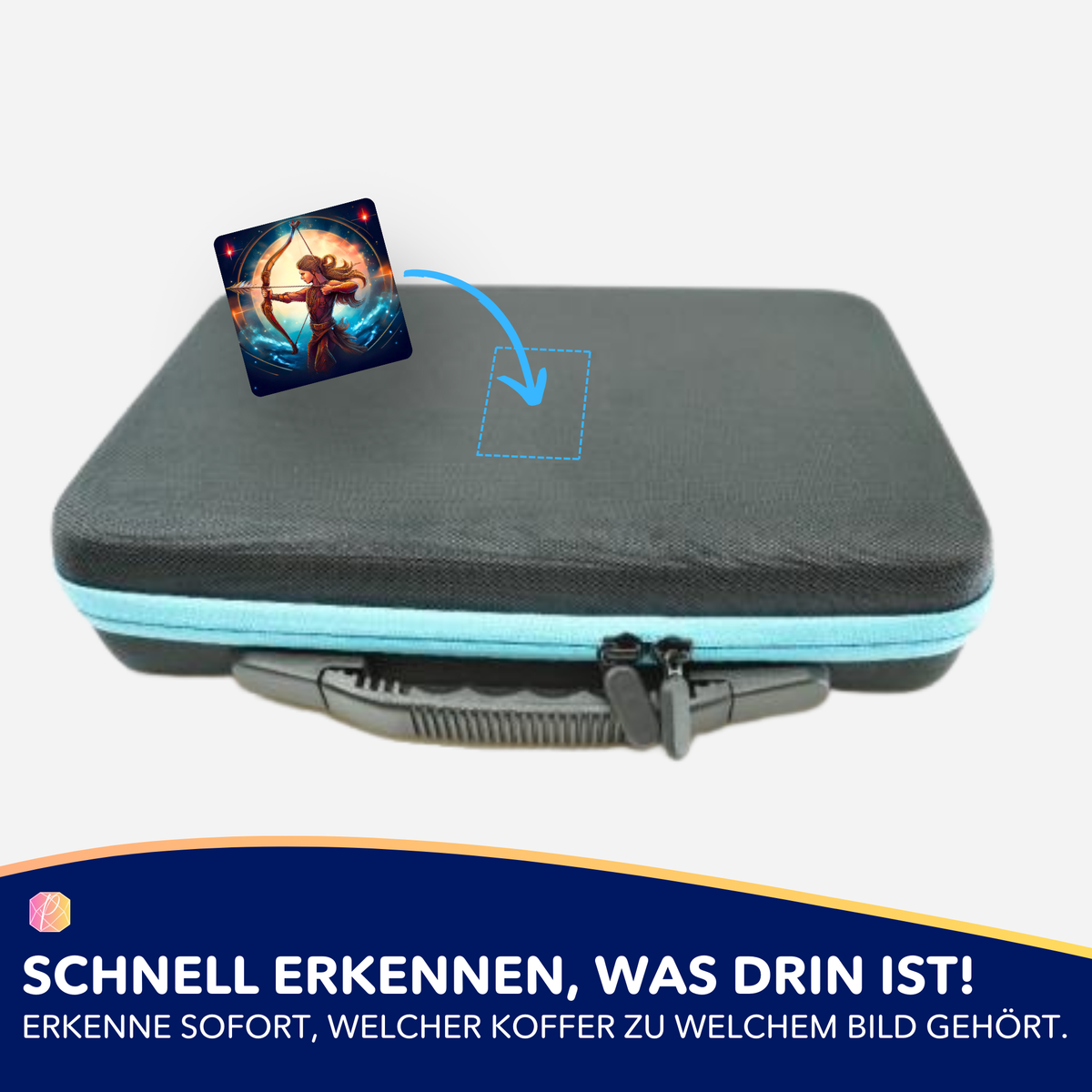 Picmondoo Sticker-Set für Diamond Painting Koffer mit Sternzeichen Schütze Aufkleber zur Organisation von Sets