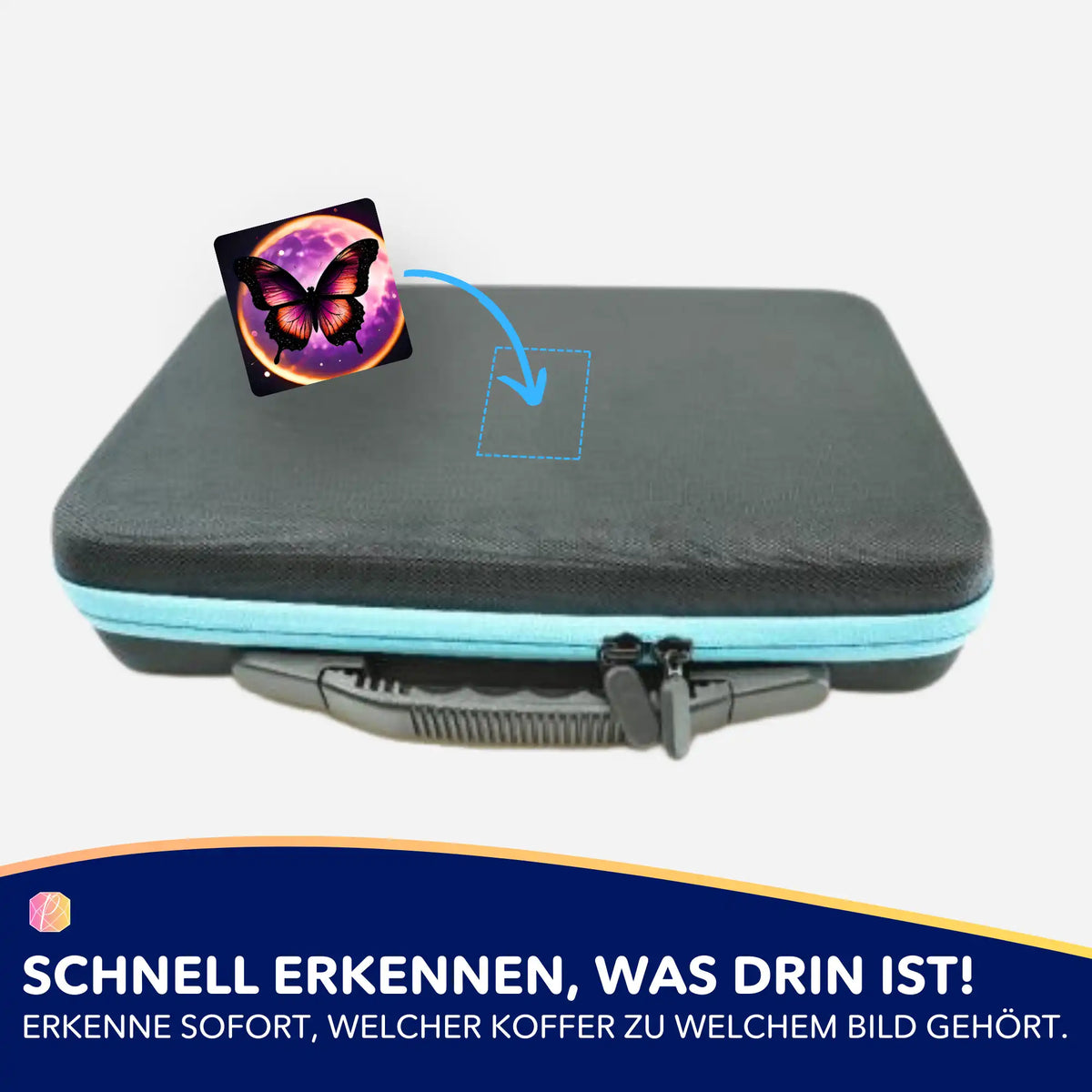 Purple Moon Aufkleber für Diamond Painting Koffer zur Organisation von Zubehör und Malen nach Zahlen Motiven