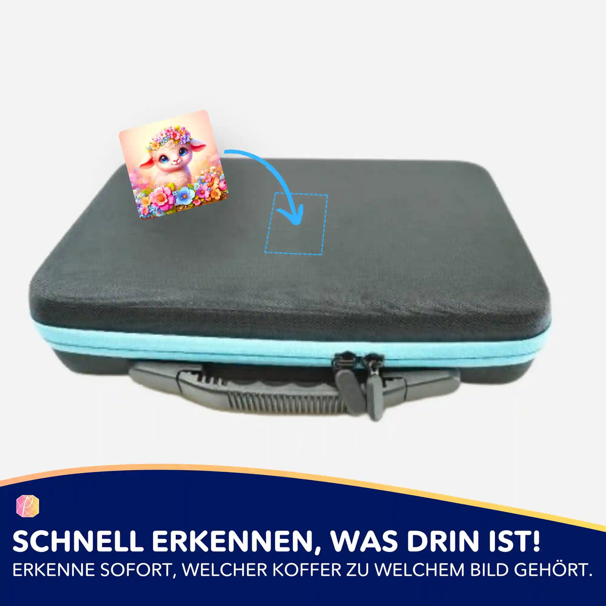 Picmondoo Osterlämmchen Lupina Aufkleber zur Organisation von Diamond Painting Zubehör für Koffer