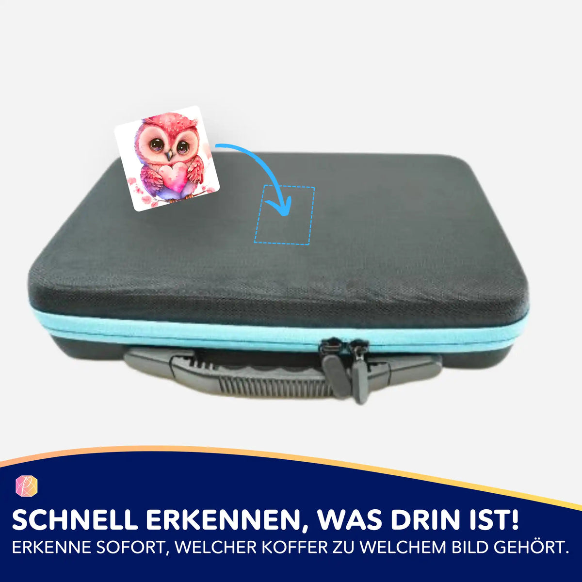 Loving Owl Aufkleber für Diamond Painting Koffer zur einfachen Organisation von Zubehör und Diamanten