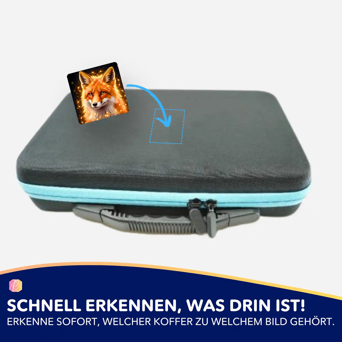 Picmondoo Fuchs-Sticker zur Organisation von Diamond Painting Koffern und Zubehör für dein Diamond Painting Set