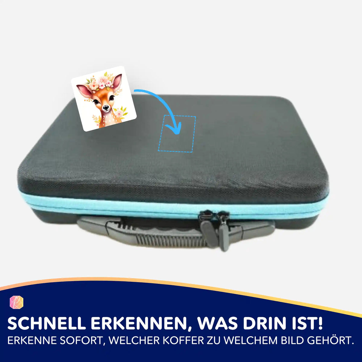 Bambi Babsy Aufkleber für Diamond Painting Koffer zur perfekten Organisation deines DIY-Zubehörs