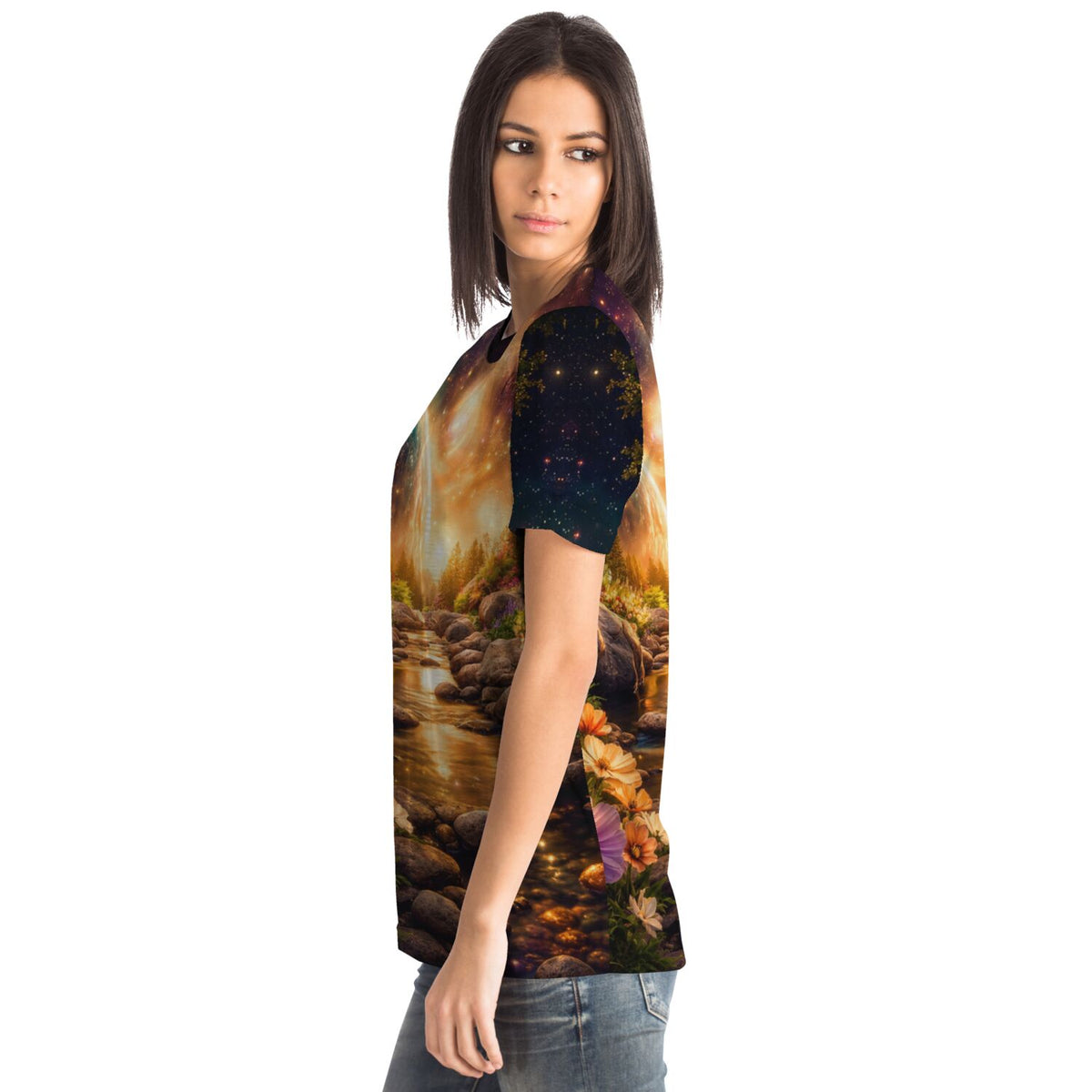 Dreamer T-Shirt mit mystischem Natur-Design, ideal für Diamond Painting und Malen nach Zahlen Fans.