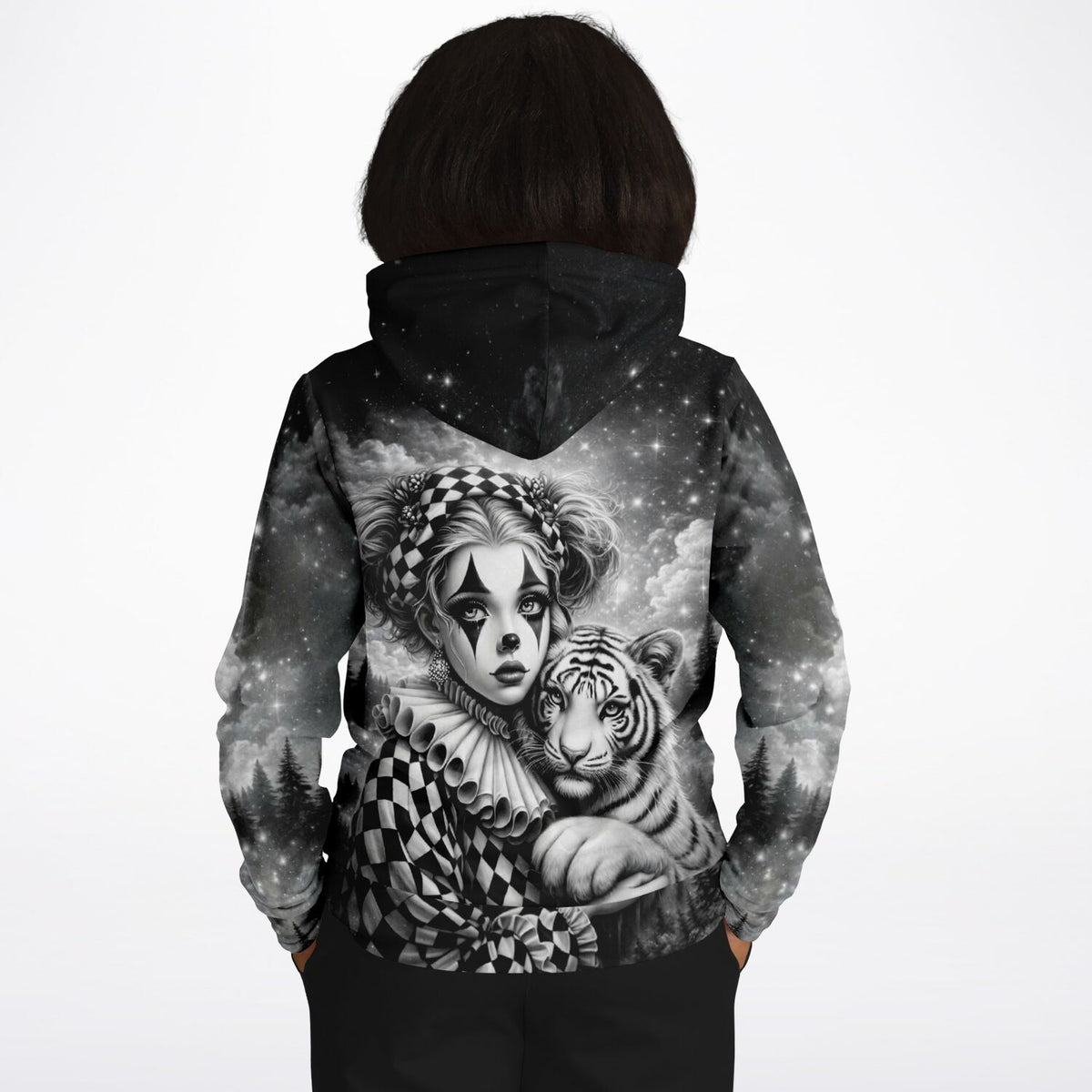Dreamer Hoodie mit Maskerade Motiv Kunstwerk im Stil von Diamond Painting und Malen nach Zahlen für Erwachsene