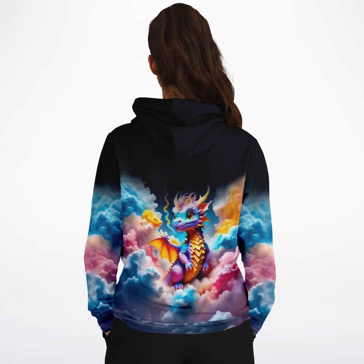 Dreamer Hoodie mit farbenfrohem Baby Drachen Design, passend zu beliebten Diamond Painting und Malen nach Zahlen Motiven