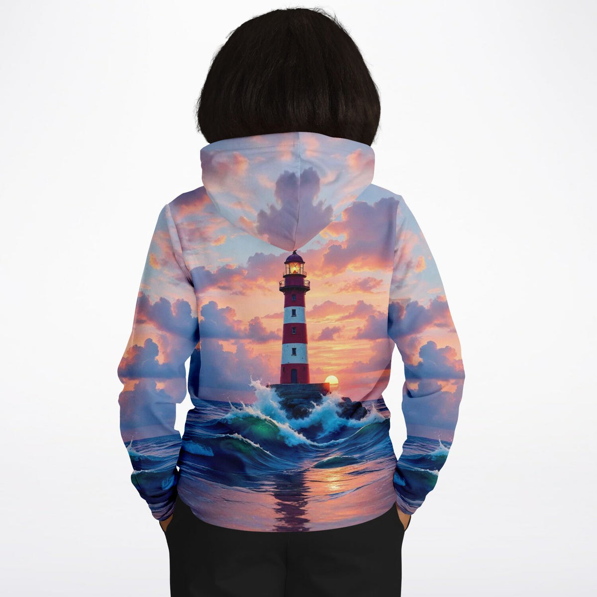 Dreamer Hoodie mit Leuchtturm-Motiv im Stil unserer beliebten Diamond Painting und Malen nach Zahlen Kunstwerke