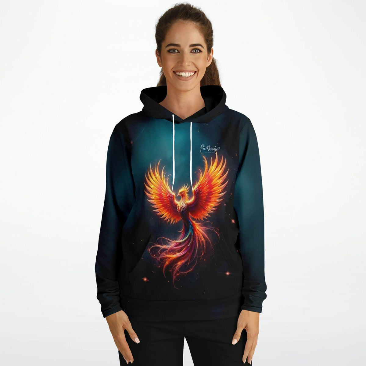 Dreamer Hoodie mit mystischem Phönix Motiv im hochwertigen Print, passend zu Diamond Painting und Malen nach Zahlen Kunst