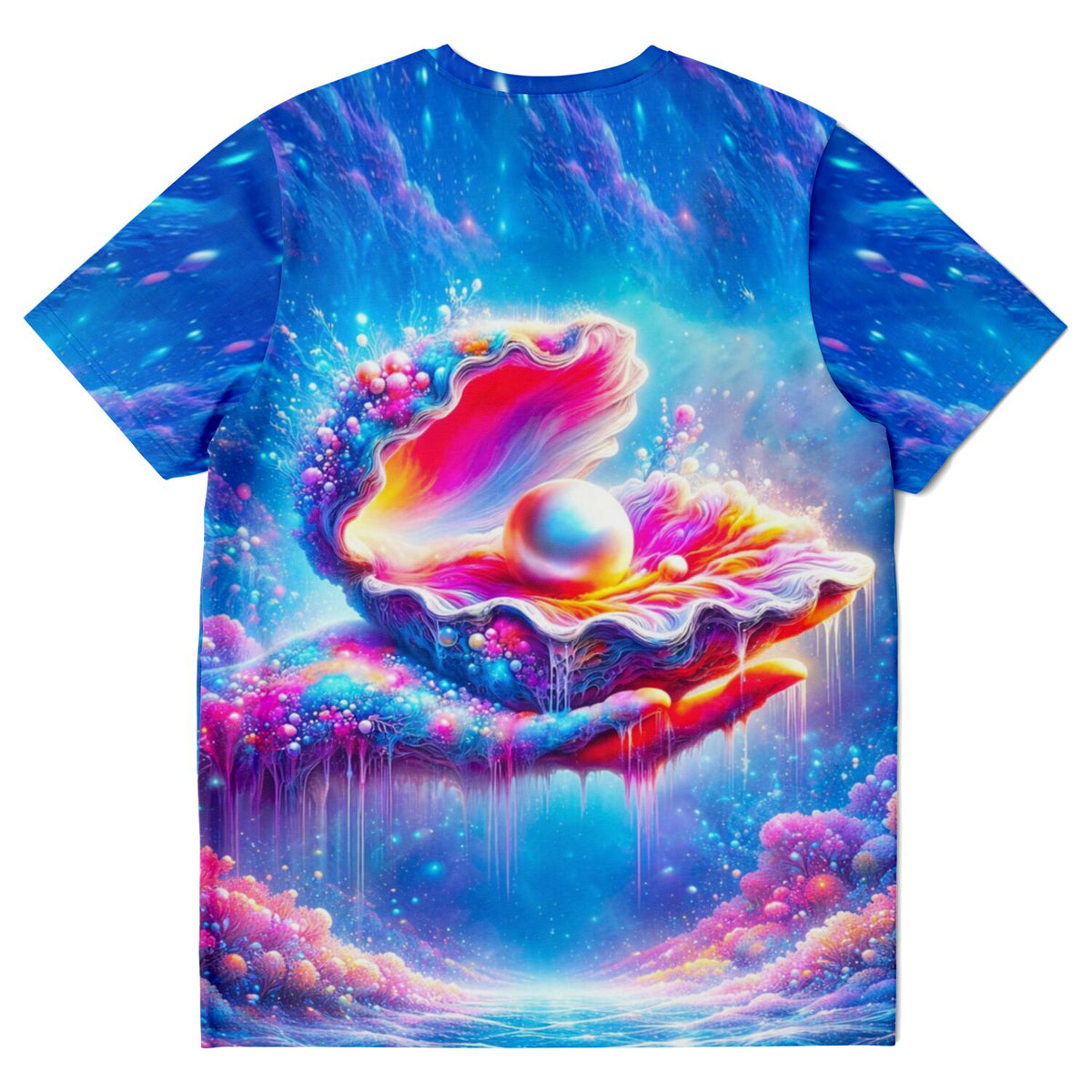 T-Shirt Dreamer Zauber des Meeres mit bunter Muschel und Perle im Stil moderner Diamanten Painting Kunst