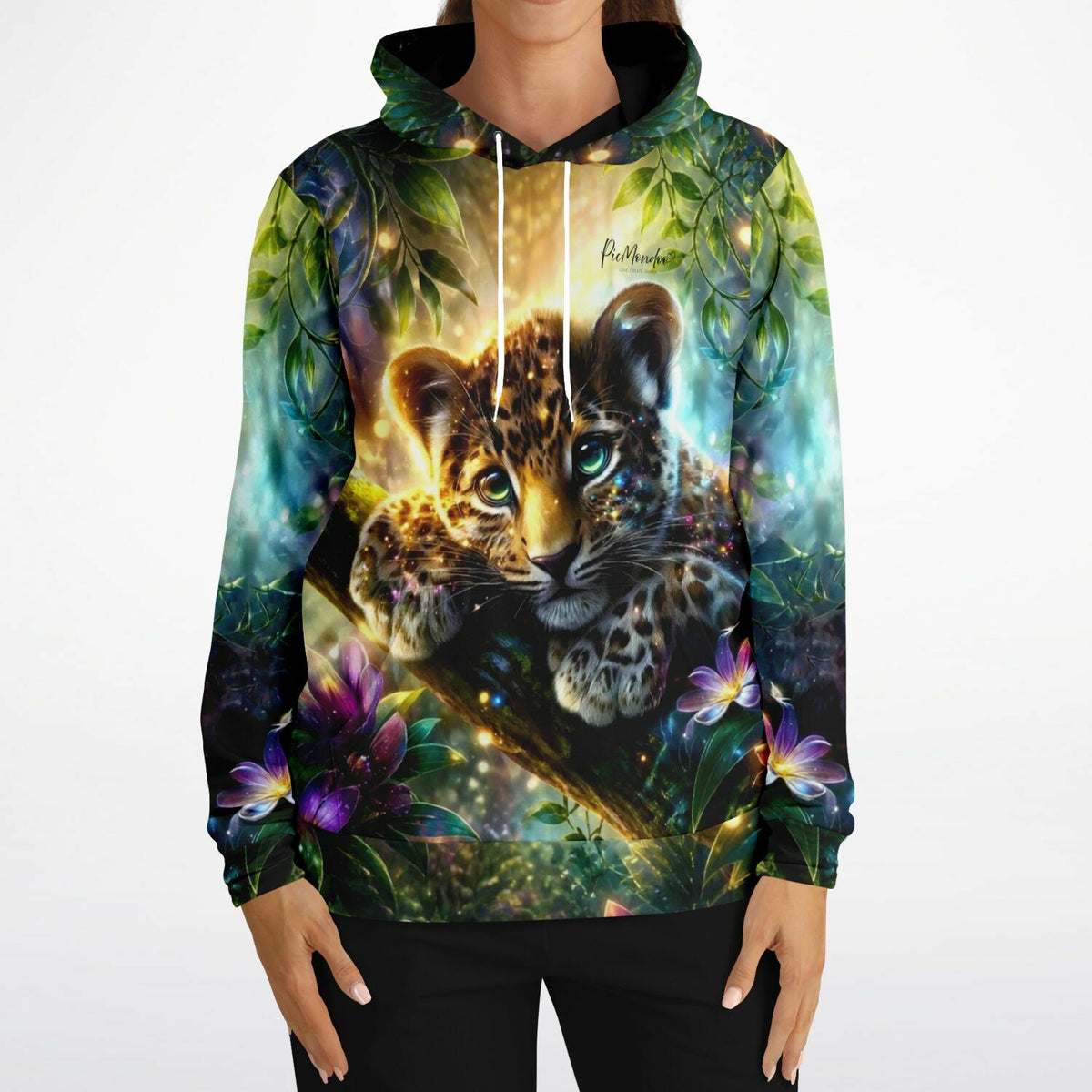 Dreamer Hoodie Sonnenfunke mit magischem Leoparden-Design, inspiriert von Diamond Painting Kunstmotiven
