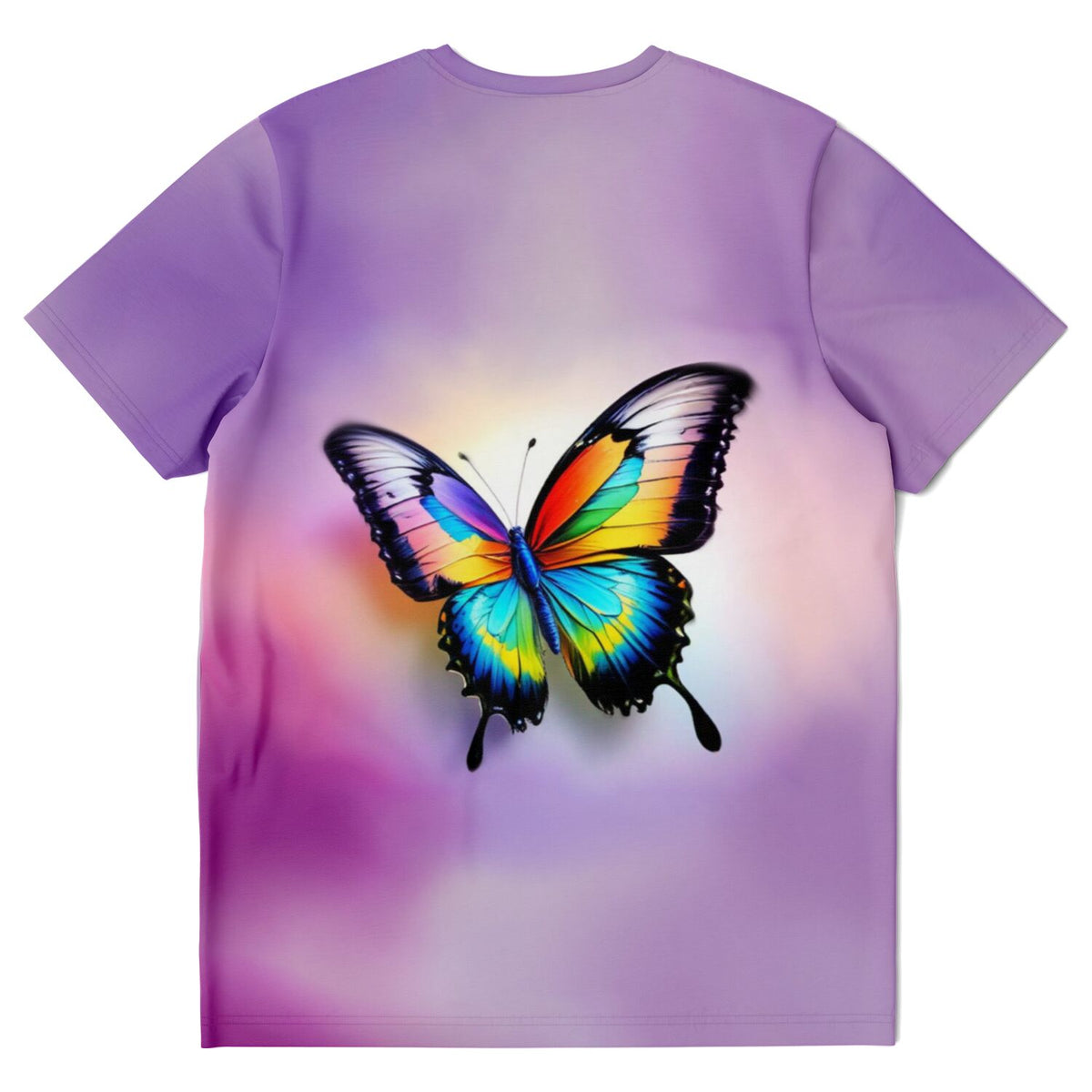 Lila T-Shirt mit buntem Schmetterling Design passend zum Diamond Painting oder Malen nach Zahlen Stil