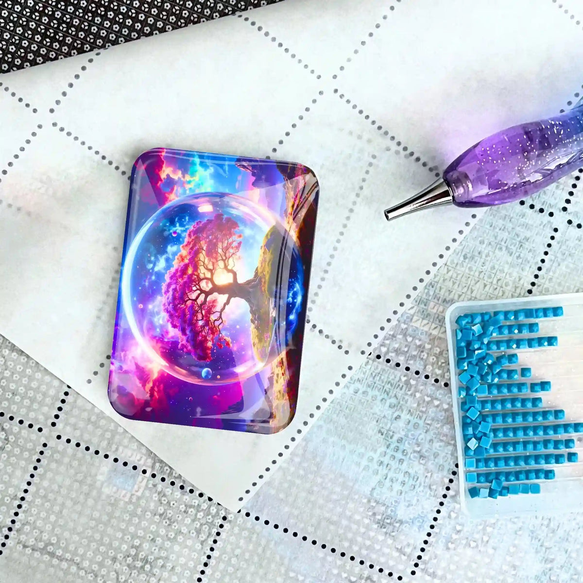 Magischer Arbor Eternis Cover Minder mit starkem Magnet für Diamond Painting Zubehör und glitzerndem Steinset