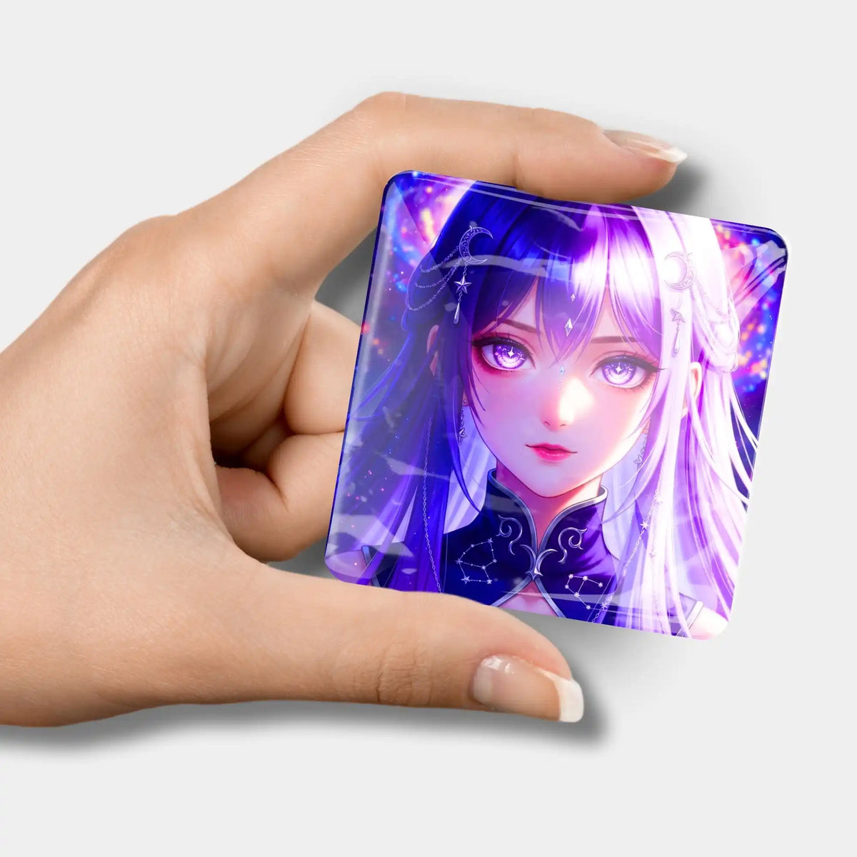 Magischer Purple Moon Star Cover Minder aus Glas als praktisches Zubehör für dein Diamond Painting Set