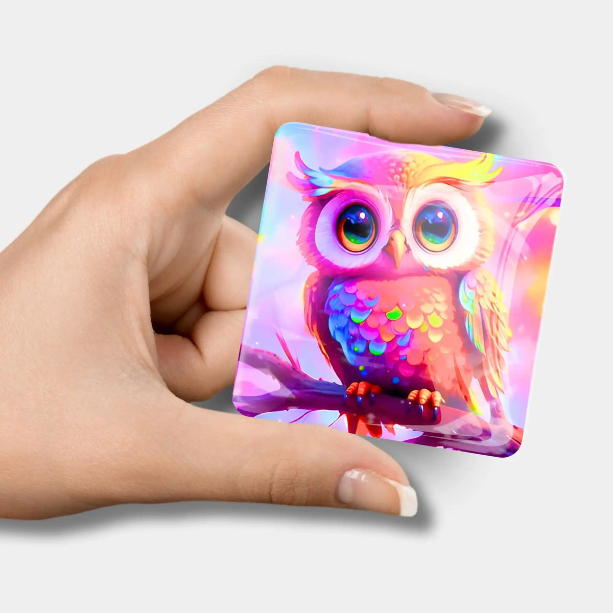 Bunter Eulen-Coverminder für Diamond Painting Zubehör mit farbenfrohem Eulchen Eulalia Motiv