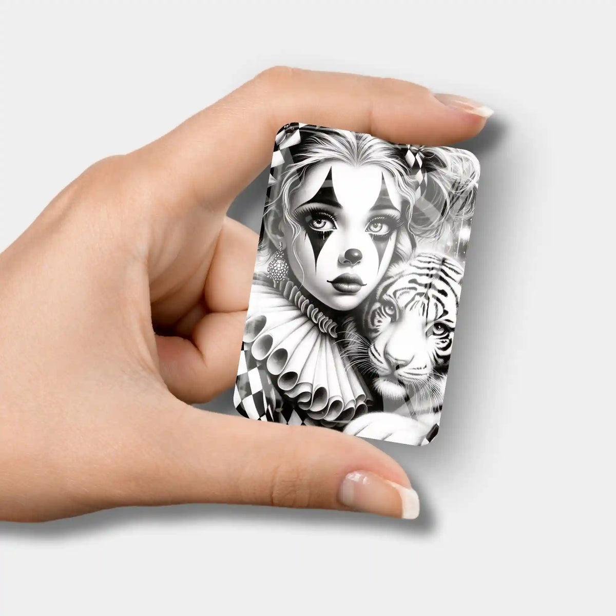 Magischer Cover Minder Maskerade mit Tiger-Motiv als nützliches Zubehör für dein Diamond Painting Set von Picmondoo