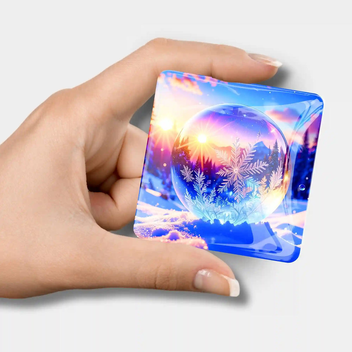 Quadratischer Kristallwelt Cover Minder aus Glas zur Fixierung der Folie bei Diamond Painting Projekten