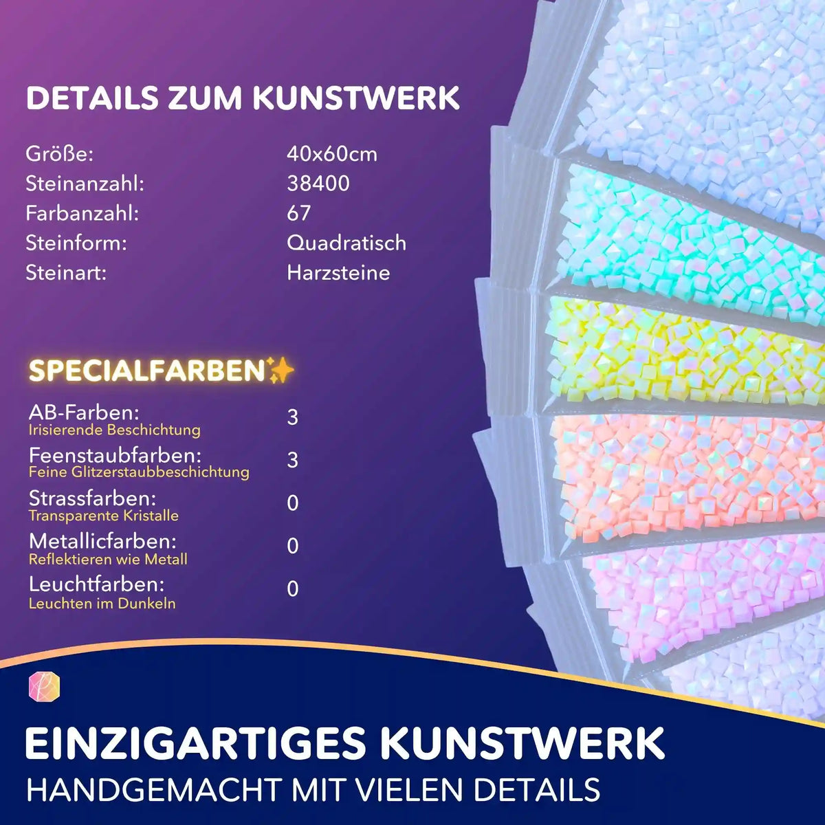 Diamond Painting Set Wintermorgen mit quadratischen Harzsteinen, Feenstaubfarben und AB-Effekten für 40x60cm Kunstwerke.