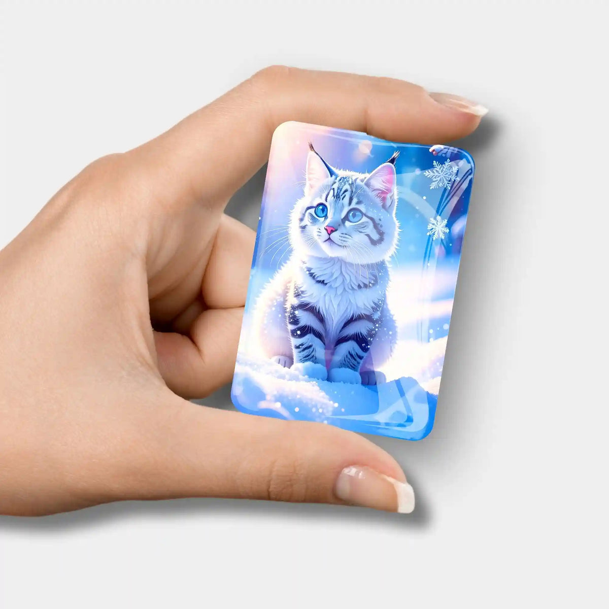 Magischer Cover Minder mit Schneegeist-Katze für Diamond Painting Zubehör zur Fixierung der Schutzfolie