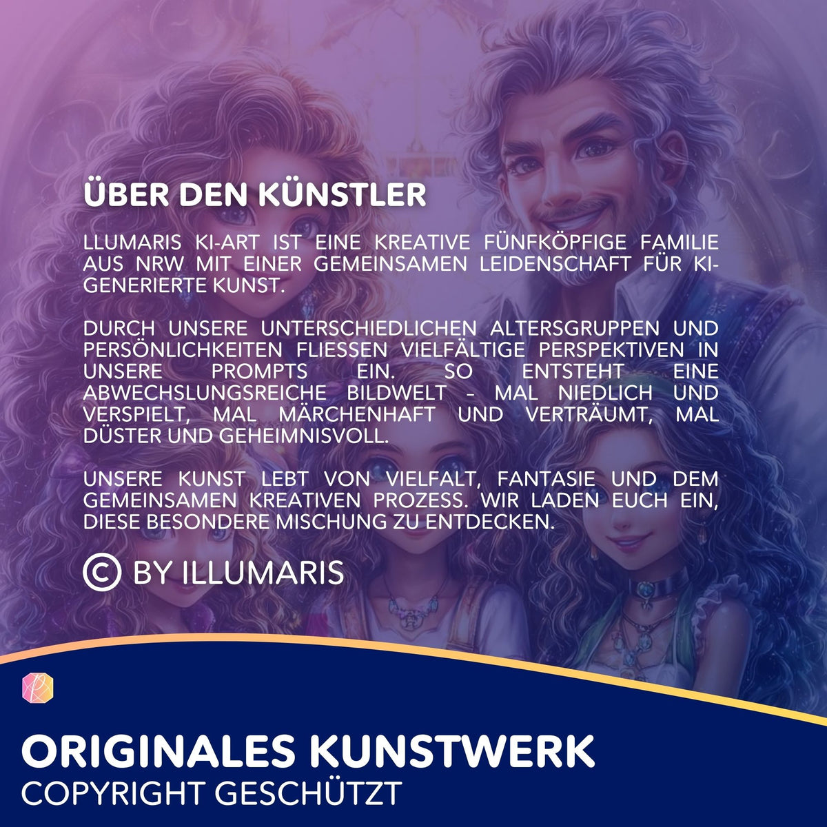 Künstlerportrait von Illumaris für exklusive Diamond Painting Sets und Malen nach Zahlen Motive im Fantasie-Stil.