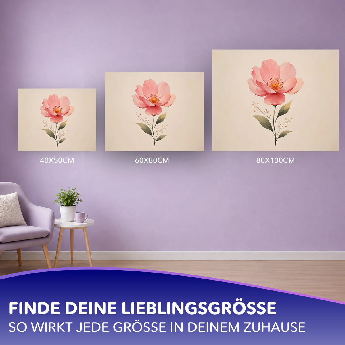 Malen nach Zahlen für Erwachsene Motiv Ganz bei mir als Wandbild in verschiedenen Größen zur Auswahl