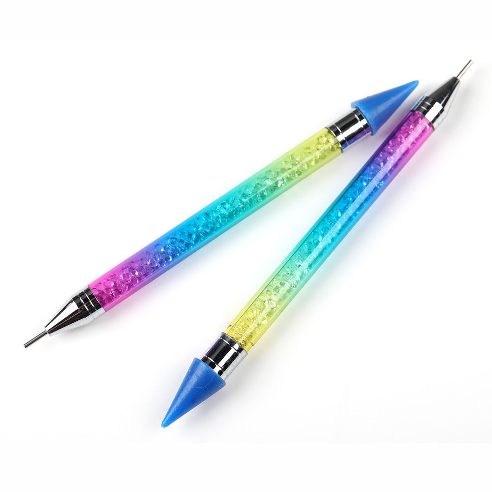 Bunter Diamond Painting Stift mit Regenbogen-Design als ergonomisches Werkzeug für dein Diamond Painting Zubehör