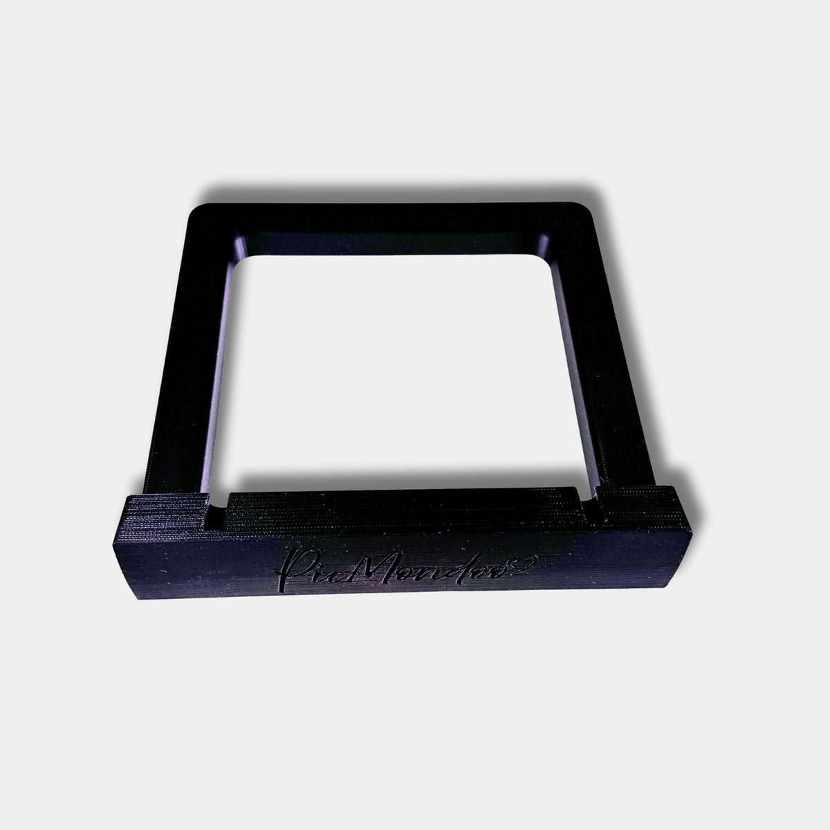 Schwarzer 3D-gedruckter Sockel für die Picmondoo Döschenwand zur praktischen Diamond Painting Zubehör Aufbewahrung
