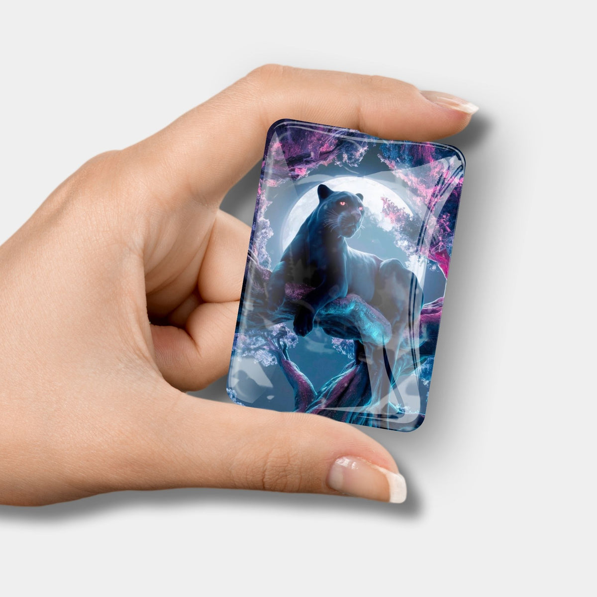 Black Panther Cover Minder mit Kirschblüten Motiv als magnetischer Helfer für dein Diamond Painting Zubehör