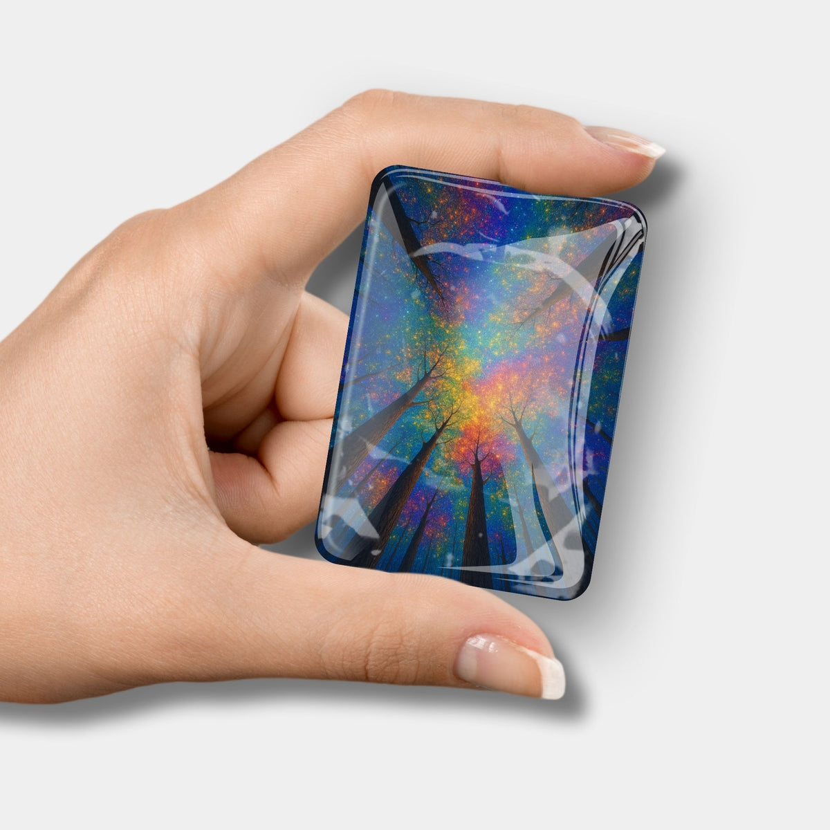 Magischer Cover Minder mit Regenbogenwald-Motiv als praktisches Zubehör für dein Diamond Painting Projekt
