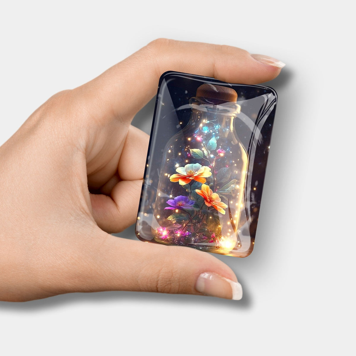 Magischer Cover Minder mit Blütenmotiv als praktisches Zubehör für Diamond Painting und kreative DIY-Projekte