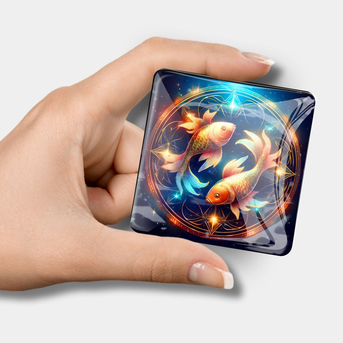 Magischer Cover Minder Glas-Magnet Sternzeichen Fisch für Diamond Painting Zubehör