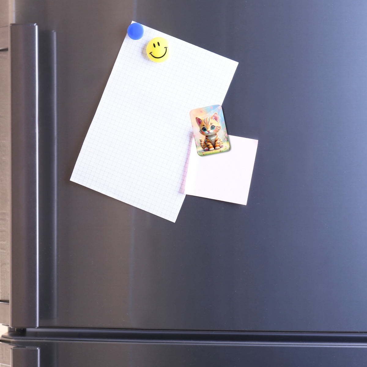 Diamond Painting Cover Minder Karlchen als Kätzchen-Magnet auf einem Kühlschrank für Zubehör-Fans