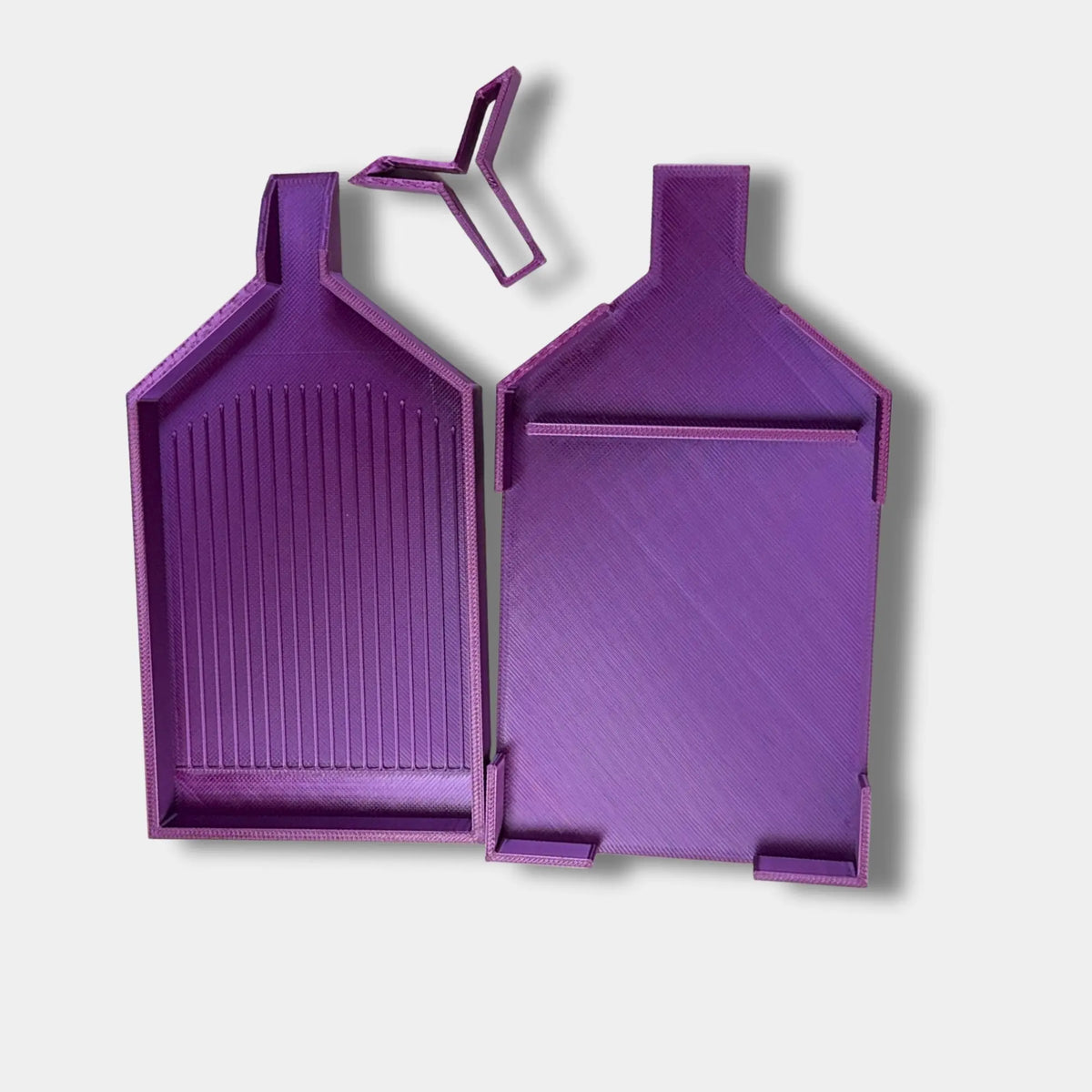 Lila Diamond Painting Schiffchen Set mit Deckel und Stopper für organisiertes Steinchen Sortieren