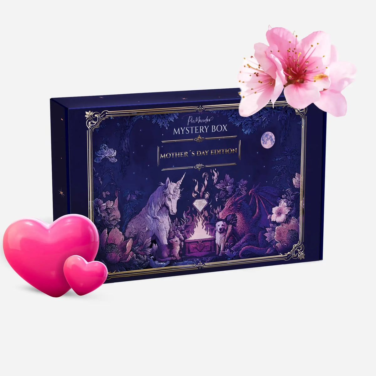 Picmondoo Diamond Painting Mystery Box Mother's Day Edition mit Einhorn-Motiv als kreatives Bastelgeschenk für Mama